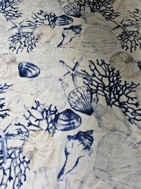 Coastal Seashell and Coral Plush Throw Blanket
